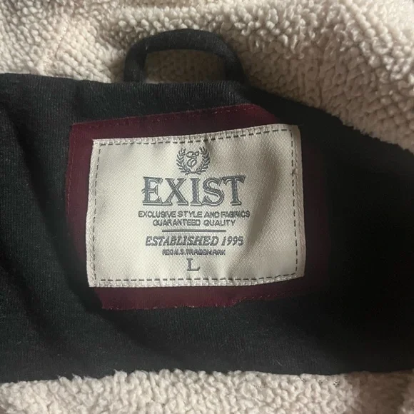 Exist Door County, WI fleece lined full zip sweatshirt size‎ large - dark gray - Picture 4 of 6